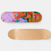 Abstract art mixed media acrilyc painting skateboard (Horizontaal)