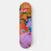 Abstract art mixed media acrilyc painting skateboard (Voorkant)