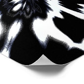 Abstract Art Poster Wild Over Black White (Hoek)