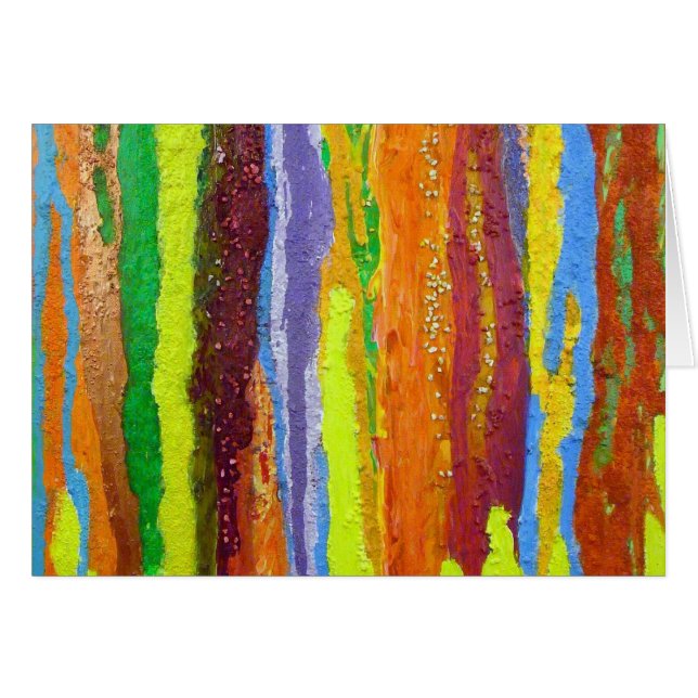 Abstract art rainbow stripes paint drip (Devant horizontal)