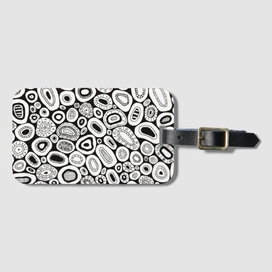 Abstract Art Random Blobby Shapes Bagagelabel (Voorkant (horizontaal))
