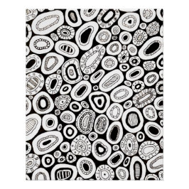Abstract Art Random Blobby Shapes Perfect Poster