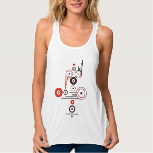 Abstract ART - Ringbandstrips voor Stippen Tanktop