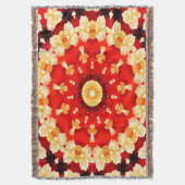 Abstract-art-rood en geel concentreerd ontwerp deken (Voorkant Verticaal)