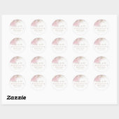 Abstract Art Roze & Goud Afstuderen Ronde Sticker (Vel)