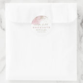 Abstract Art Roze & Goud Afstuderen Ronde Sticker (Tas)