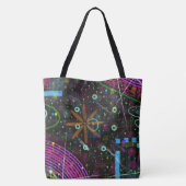 Abstract Art: Satellite Draagtas (Achterkant)