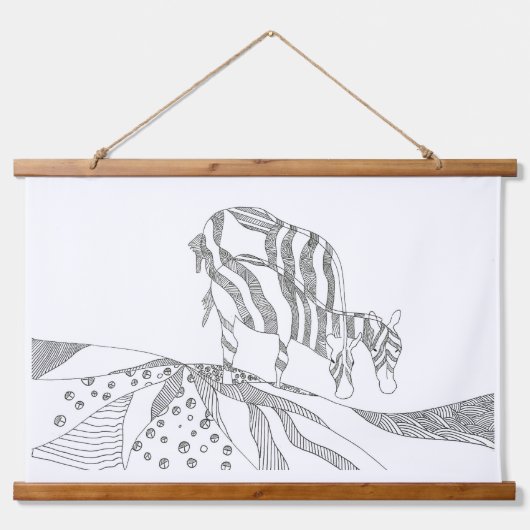 Abstract art simple sketch tapestry hangend wandkleed (Voorkant)