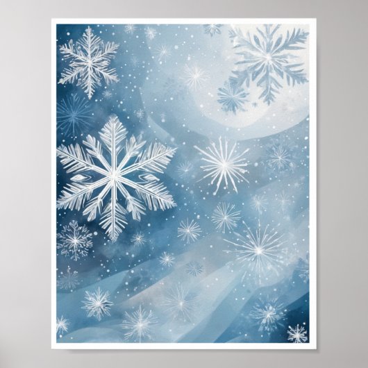 Abstract Art Wall Poster Winter Wonderland Kind (Voorkant)
