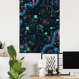 Abstract Art: Winter Skies Poster