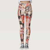 Abstract artistiek herfstontwerppatroon leggings (Voorkant)
