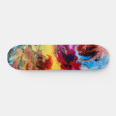 Abstract artistiek kleurrijk skateboard (Horizontaal)