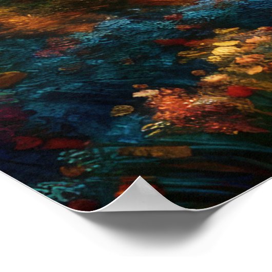 Abstract artistiek landschap III Poster (Hoek)