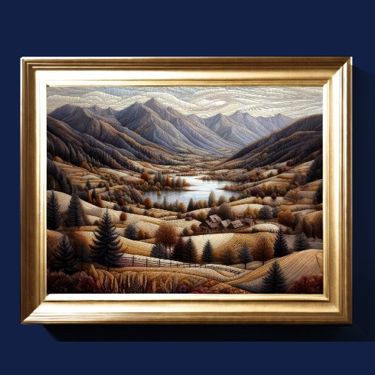 Abstract artistiek landschap VI Poster