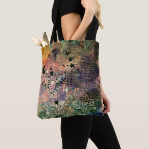 Abstract artsy glitter tas