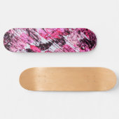 Abstract Artsy Pink Burgundy Red Acrylverf Skateboard (Horizontaal)