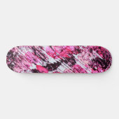 Abstract Artsy Pink Burgundy Red Acrylverf Skateboard (Horizontaal)