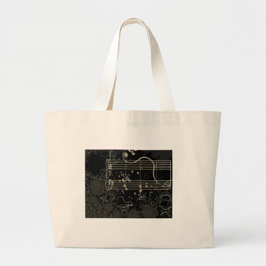 Abstract artwork zwart grote tote bag (Voorkant)