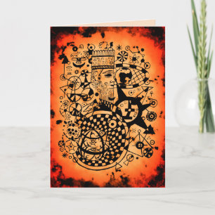 abstract astrologisch wenskaart feestdagen kaart