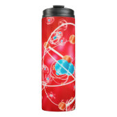 Abstract atom background, Chemistry model of molec Thermosbeker (Voorkant)