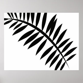 Abstract Aziatisch Leaf 2 Poster