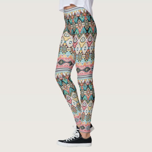 Abstract Aztec-patroon Leggings (Links)