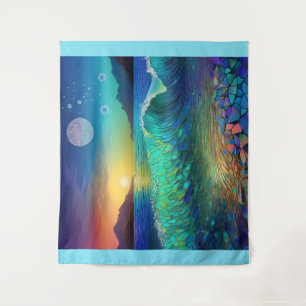 Abstract Azure Seascape Wandkleed