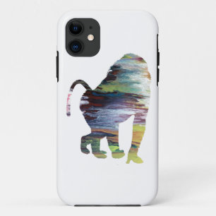 Abstract Baboon Silhouette. iPhone 11 Hoesje