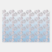 Abstract babyblauw en roze pastaafmeel inpakpapier vel (Voorkant 3)