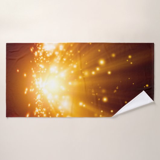 Abstract background - bright orange lightslight,ba (Serviette de bain)