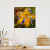 Abstract bal gevecht Poster (Keuken)