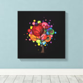 Abstract ballonbandschilderij canvas afdruk (Insitu (Houten vloer))