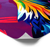 Abstract Basenji hondenportret Poster (Hoek)