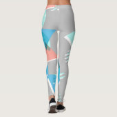 Abstract Bauhaus Halve Cirkels Mod Pop Kunstpatroo Leggings (Achterkant)