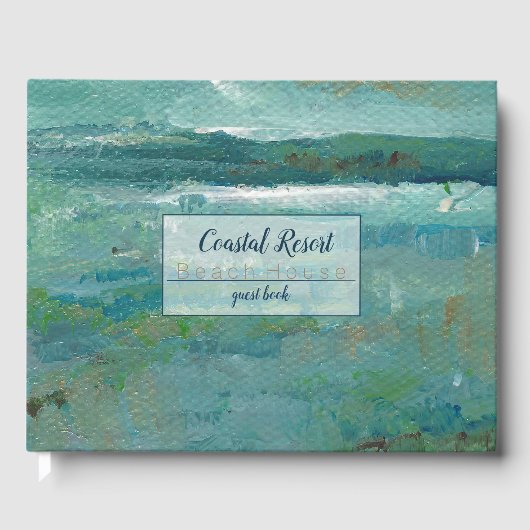 Abstract beach Art Vacking Rental Guest Book Gastenboek (Voorkant)