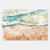 Abstract Beach Coastal Shoreline Artwork Inpakpapier Vel (Voorkant 3)