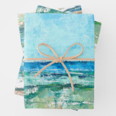 Abstract Beach Coastal Shoreline Artwork Inpakpapier Vel (In situ)
