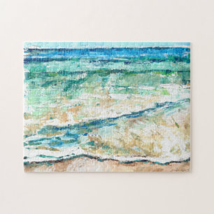 Abstract Beach Coastal Shoreline Artwork Legpuzzel