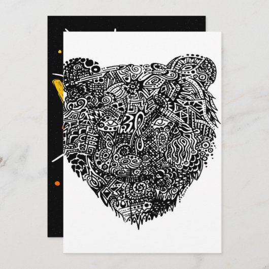 Abstract Bear Aankondiging (Voorkant / Achterkant)