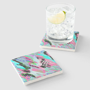 Abstract beginnen met Bloom Stenen Onderzetter