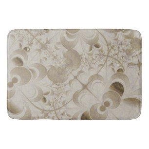 Abstract beige patroon badmat