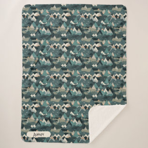 Abstract Bergbos Gepersonaliseerde Naam Sherpa Deken