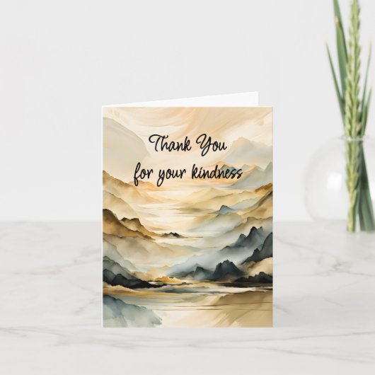 Abstract berglandschap bedankkaart (Voorkant)
