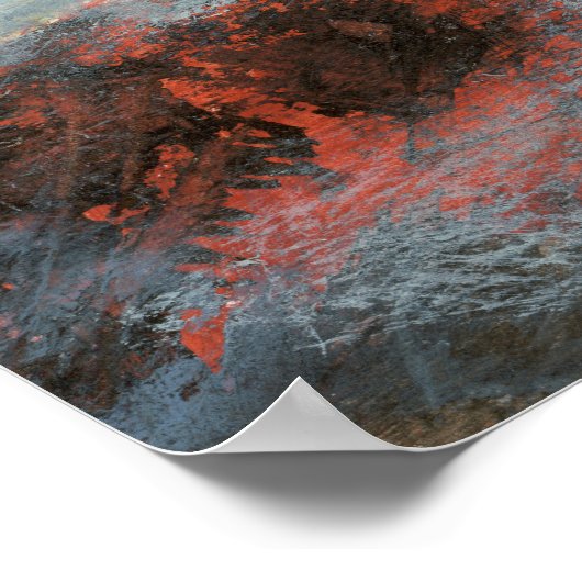 Abstract berglandschap kunstschilderij poster (Hoek)