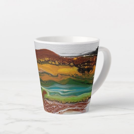 Abstract berglandschap latte mok (Rechterhoek)