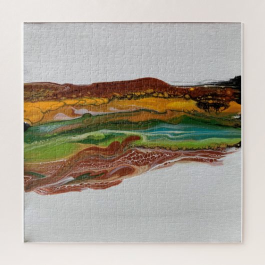 Abstract berglandschap legpuzzel (Verticaal)