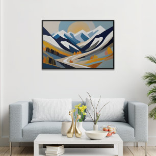 Abstract berglandschap Modern artistiek decor Poster