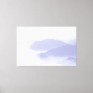 Abstract Berglandschap Natuur Periwinkle Blauw Canvas Afdruk