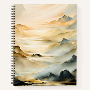 Abstract berglandschap notitieboek