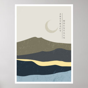 Abstract berglandschap poster
